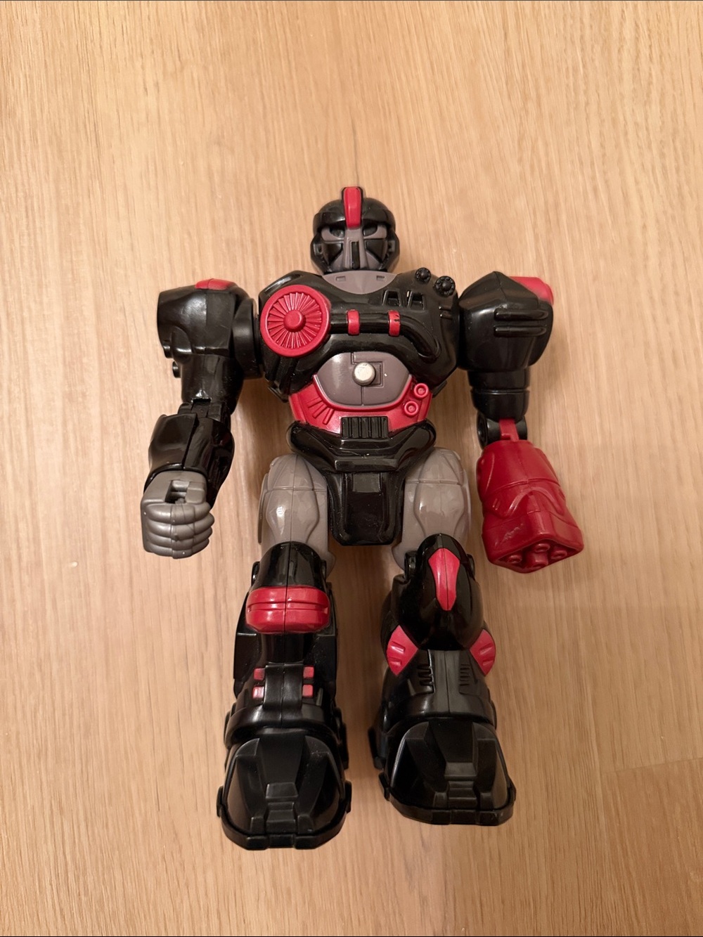 Hap-p-kid MARS Motorized Attack Robo Squad 7" Walking Robot Black & Red Working
